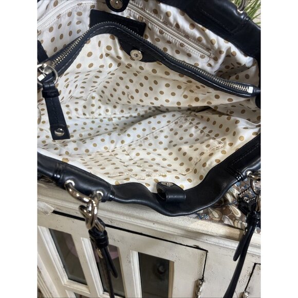 Coach Peyton Black Leather Large Carryall, Style 14510 Shoulder Handbag Purse - Picture 5 of 16